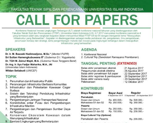PERPANJANGAN PENERIMAAN ABSTRAK DAN FULL PAPER KOONFERENSI NASIONAL ILT