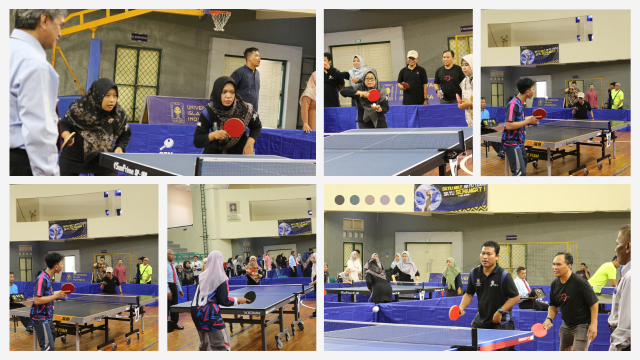 Turnamen Tenis Meja Milad KE-81 UII  Tim Putra dan Putri FTSP Sandingkan Gelar Juara 3 Dan 4   